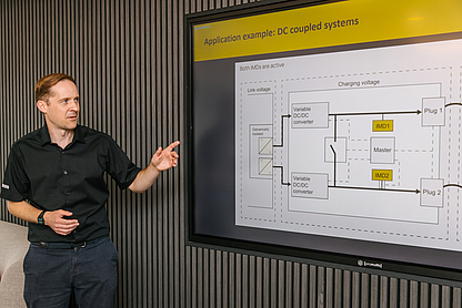 Applications Engineer Lawrence Pullin, delivering the eMobility CPD accredited presentation.