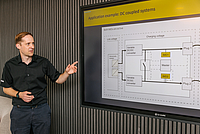 Applications Engineer Lawrence Pullin, delivering the eMobility CPD accredited presentation.