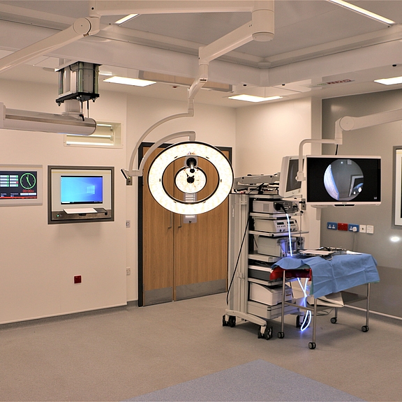 Hospital operating theatre with full audio visual integration