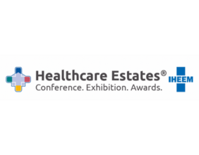 Healthcare Estates logo for the upcoming Healthcare Estates event which Bender are exhibiting at from 21st - 22nd October 2025.