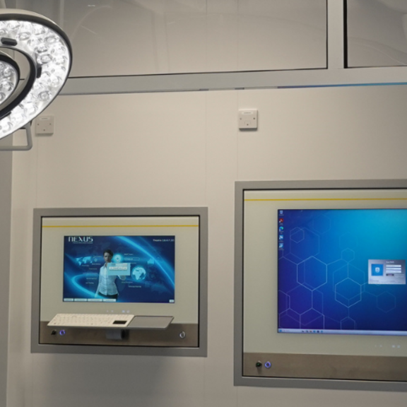 Hexham General hospital theatre refurb with operating lights, CP9 and PACS screens