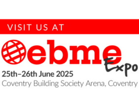 EBME Expo logo, the event which Bender are exhibiting on 26th - 27th June 2025