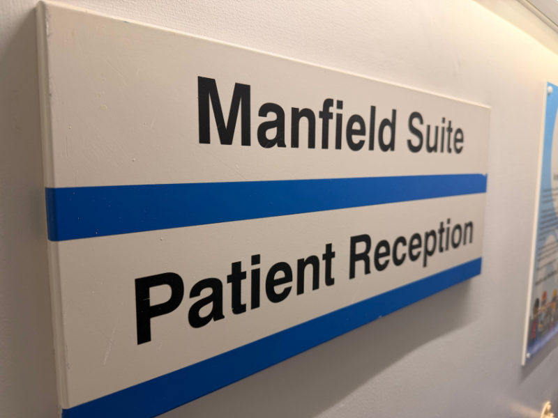 Manfield Patient Recovery Sign 