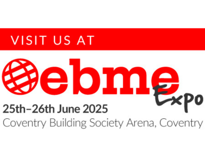 EBME Expo logo, the event which Bender are exhibiting on 26th - 27th June 2025
