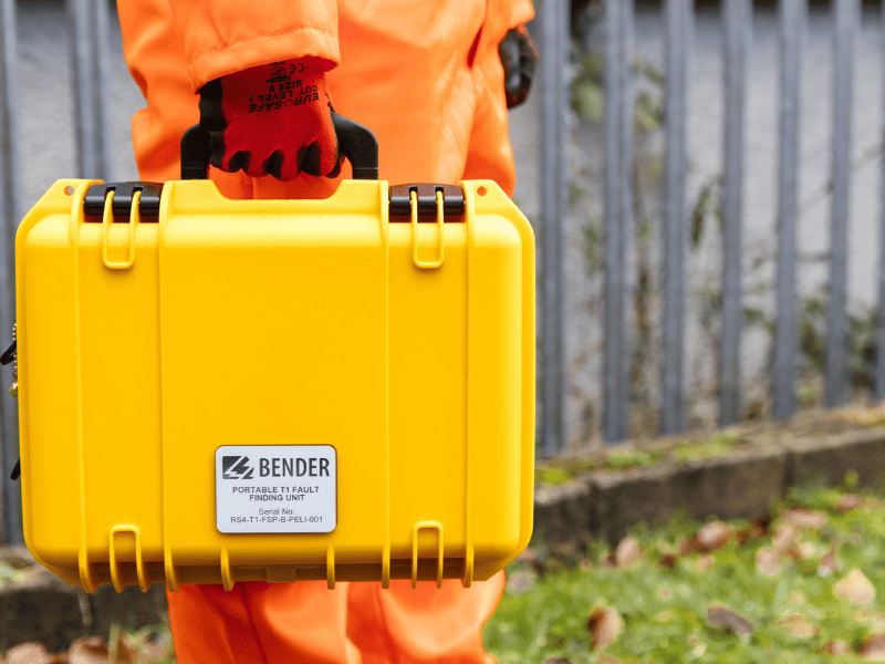 Image of an engineer holding a portable RS4 Tier 1 unit