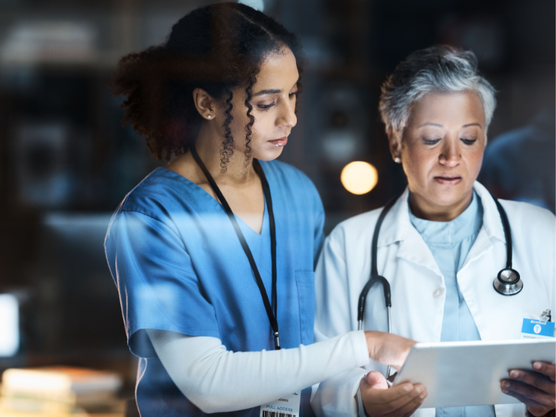 Image of theatre manager and clinician